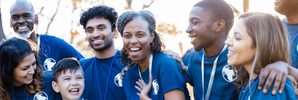 Family and friends volunteering as a way to deal with the loss of a loved one.
